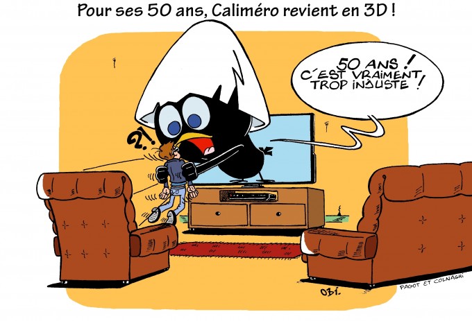 calimero 3D couleur texte